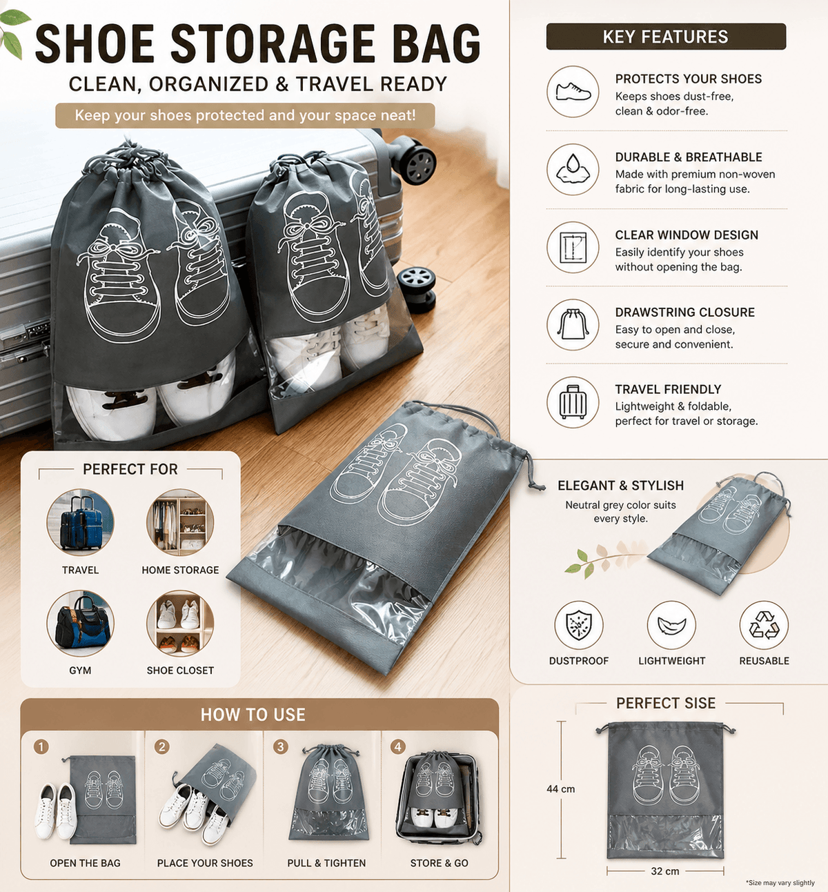 Travel Shoe Bags