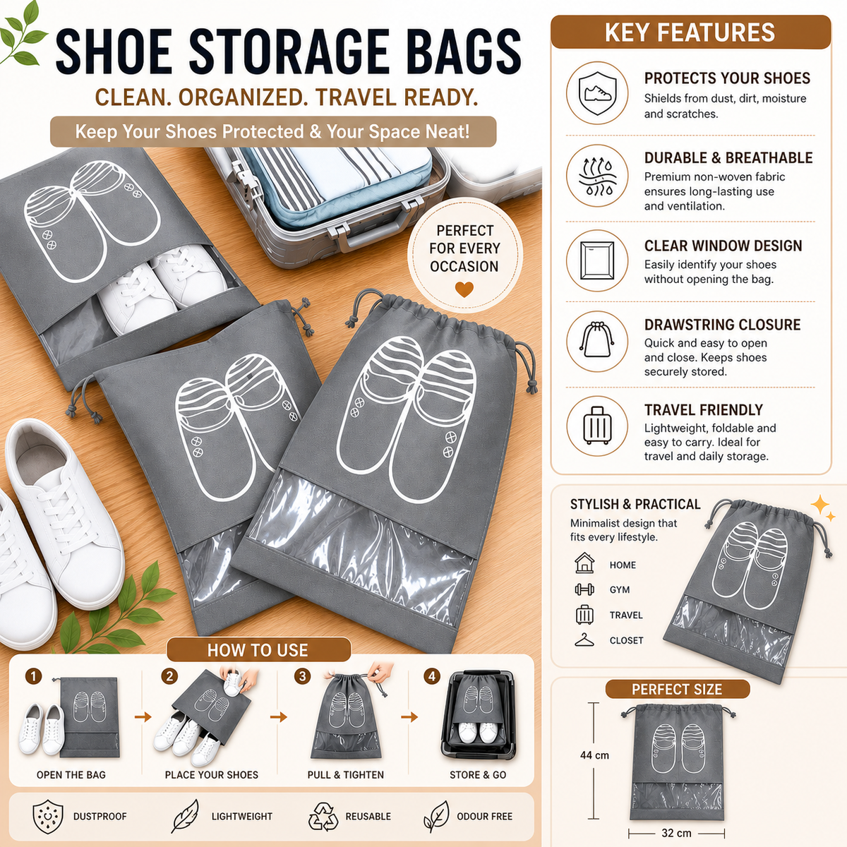 Travel Shoe Bags