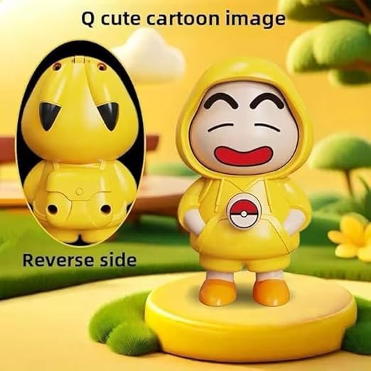 Shinchan Face Changing Keychain - Face Changing Keychain -  Shinchan Keychain - Face Changing Keychain with 3 Shinchain Expressions 3D Cartoon Character ABS Toy Key Holder