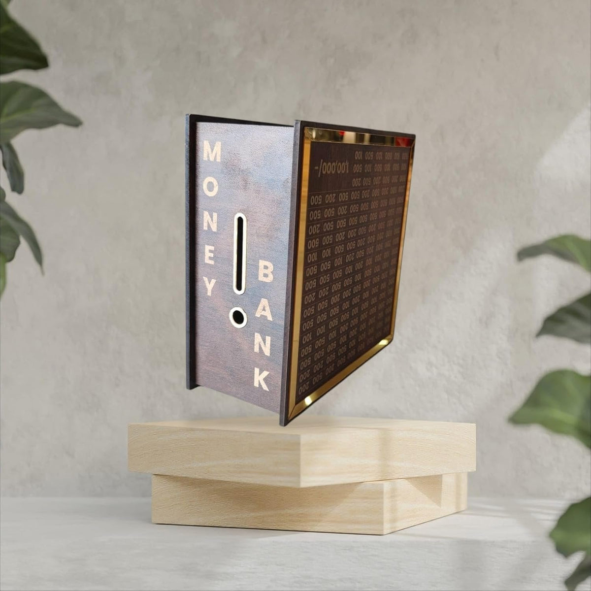 Wooden Money Saving Piggy Bank Box